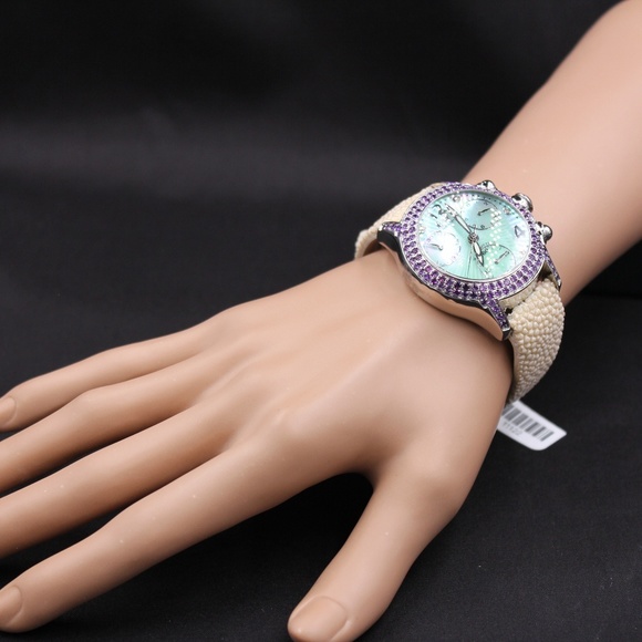 Diamond Amethyst 3.31 Tcw Unisex Watch main image 8
